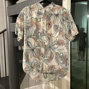 Quicksilver Hawaiian button down large